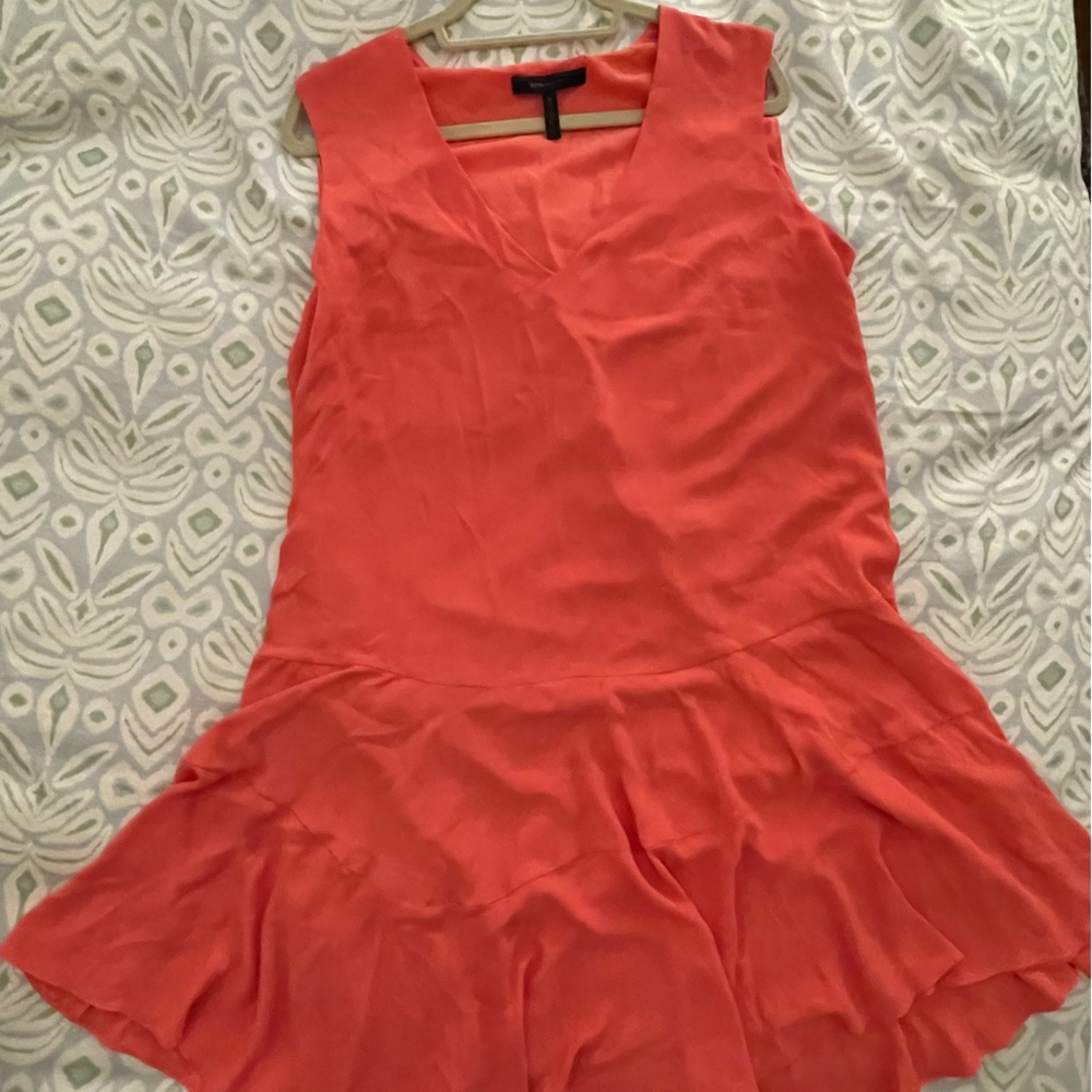 BCBG Flowy Sleeveless Midi Dress in Flamingo Pink NWOT